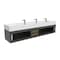 Castello Usa Nile 84-inch Black Vanity Set with White Top and Chrome Handles CB-MC-84BLK-CHR-2053-WH - alternate 4